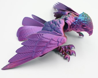 Articulated peregrine falcon/Articulated Bird/3D Printed Bird Fidget Toy/Desktop Decoration/ Flexi Bird/Gifts for kids/Sensory Stress Fidget