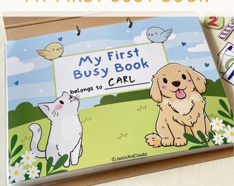 Livre personnalisé pour tout-petits, préscolaire, apprentissage à domicile, activités Montessori, classeur d'activités pour enfants, livre silencieux