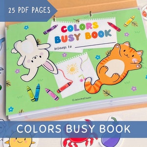 Color Busy Book Preschool Printable Montessori Toddler Activity Book ...