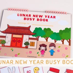 Lunar New Year Busy Book Chinese Toddler Preschool Learning Printable Worksheets Montessori Kids Activities Homeschool Animal Zodiacs