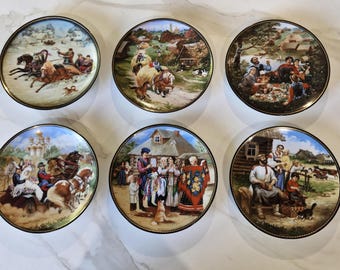 Village Life of Russia - Limited Edition Collector Plates - Natalya Leonova