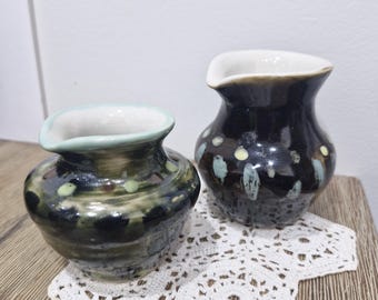 Studio Pottery Jugs - Handmade - Hand Painted