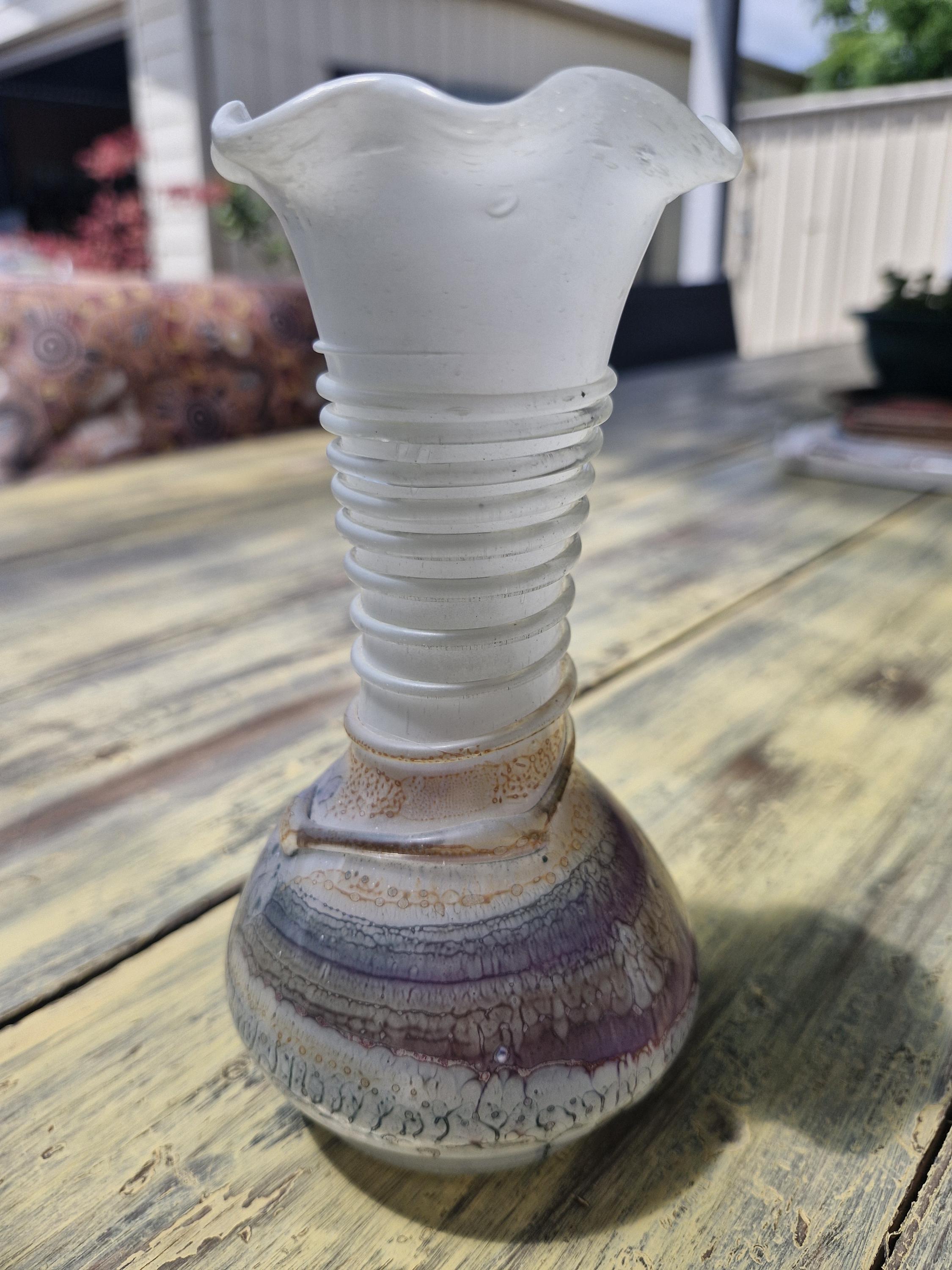 Simron Vase Vintage SIMRON Hand Painted Vase. Made in Israel - Etsy Australia