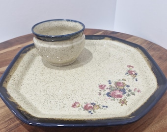 Vintage Pottery Chip and Dip Platter - Robert Gordon Pottery - Annie's Range (254)