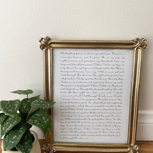 Ändå inte jag, utan genom Kristus i mig Lyrics - Svart kursiv skrift, väggdekoration