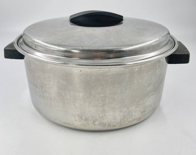 Vintage Flint Ware by EKCO Stainless Steel 4.5qt Stock Pot Dutch Oven