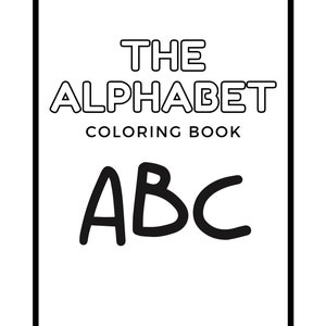 Alphabet Malbuch| ABC-Malbuch| Kinder Malbuch | Druckbare Ausmalbilder