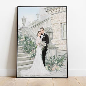 Custom Wedding Portrait, Custom Watercolor Painting From Photo, Couple Proposal Portrait, Gift For Couples, Anniversary Gift for him