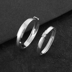 Couple Ring Set, 925 Silver Couple Ring, His Her Promise Ring For Couple, Matching Wedding Band, Wedding Ring Set, Couple Gift|Eternal Rings