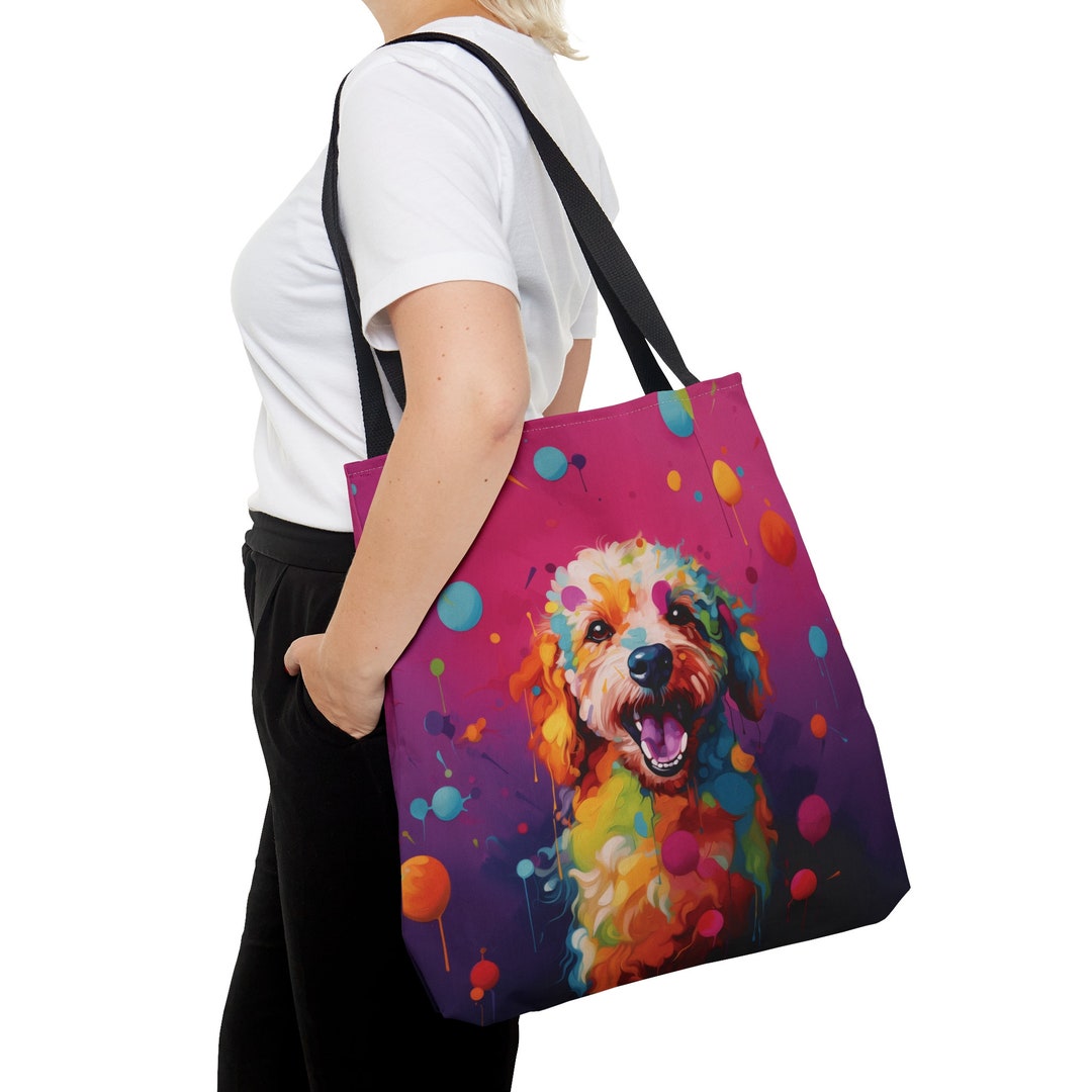 Cute Poodle Dog Bag Gift Tote Bag for Dog Lover Poodle Mom Gift Dog Mum