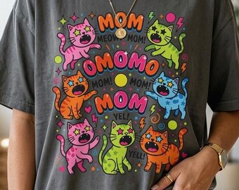 Cat Mom Kitten Chaos T-Shirt | Funny Cat Mom Graphic Tee