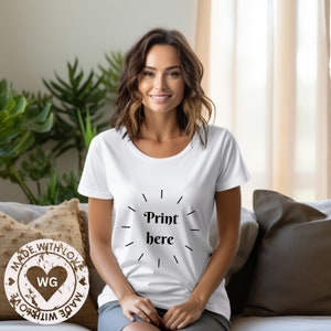 Bella Canvas 3001 White Mock-up, 3001 T-shirt Mock-up, Model Bella Canvas 3001 Mocks, Model Mock-up, T-shirt Mock-up, Tee Mock-up