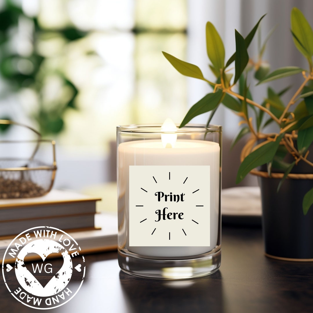 Candle Mockup Clear Candle Jar Mockup Candle Fall Mockup Bundle Print