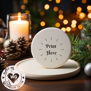 Coaster Mockup Coffee Cup Coaster Mock up Stock Photo Rustic Mockup Wedding Mock Up JPG Digital Download