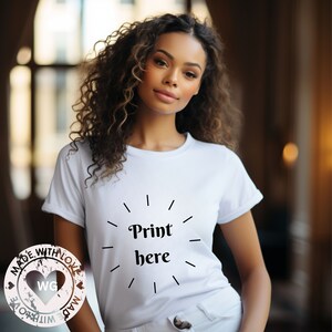 Bella Canvas 3001 White Mock-up, 3001 T-shirt Mock-up, Model Bella Canvas 3001 Mocks, Model Mock-up, T-shirt Mock-up, Tee Mock-up