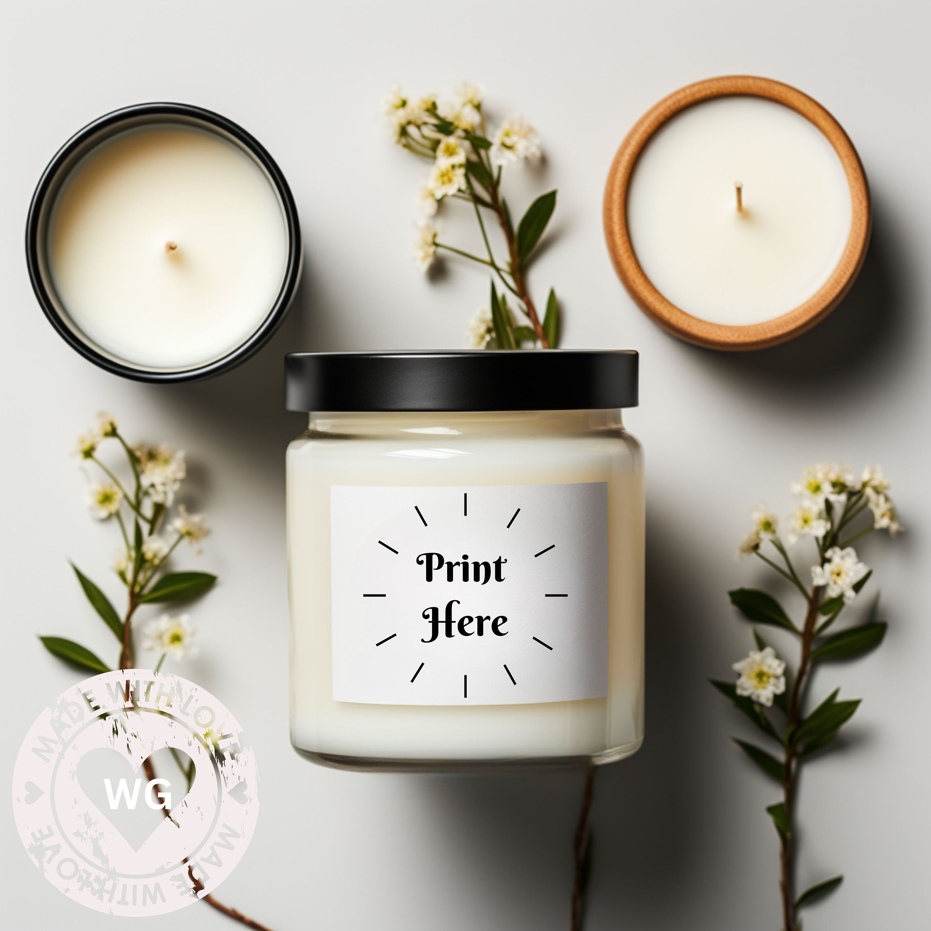 New Home Candle, Soy Wax Candle, Scented Candle design Home Sweet Home  Frosted 