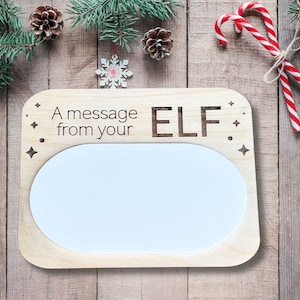 Personalized Elf Message Acessory, Elf on the shelf, Elf message board, elf on the shelf accessory, I’m back, Christmas Traditions