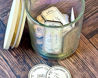 Date Tokens for Couples, Valentine’s Day Gift, Personalized Date Night