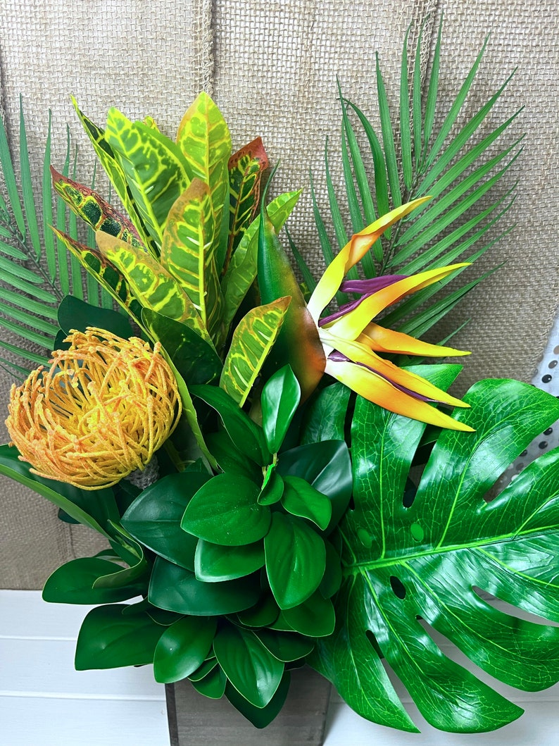 Artificial Tropical Flower Arrangement Paradise Flower & Orchids — free download