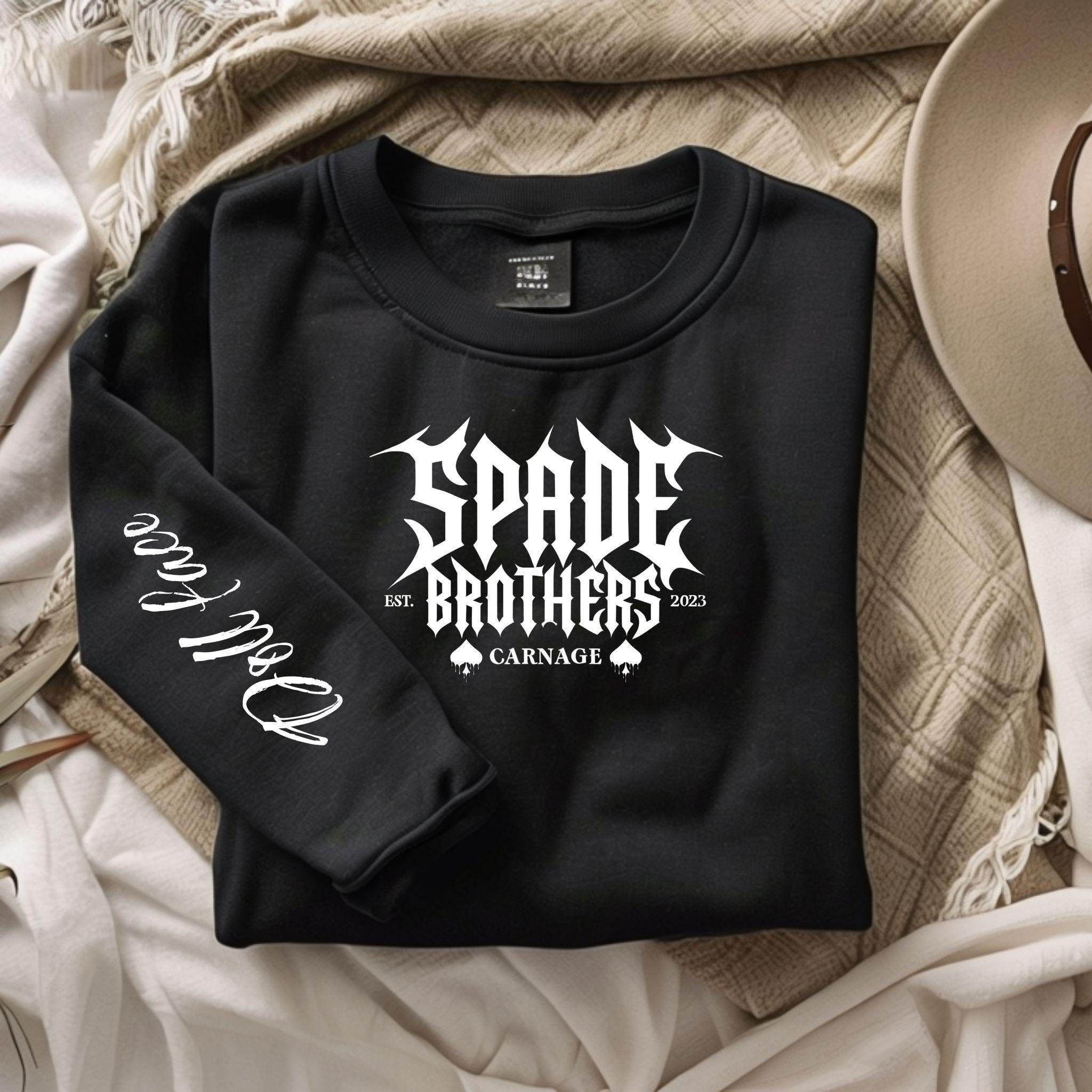 Spade Brothers Sweatshirt: Carnage Bookish Merch, Dark Romance Apparel