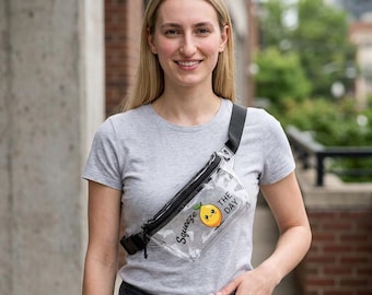 Squeeze the Day Lemon Transparent Fanny Pack | Clear Waist Bag