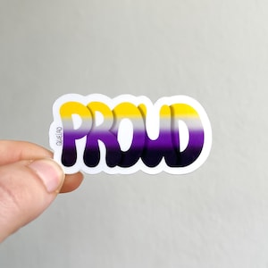 Niet-binaire Pride-sticker voor laptop Sticker voor LGBTQIA Pride-sticker cadeau voor sticker minnaar queer cadeau voor hen Kousvuller