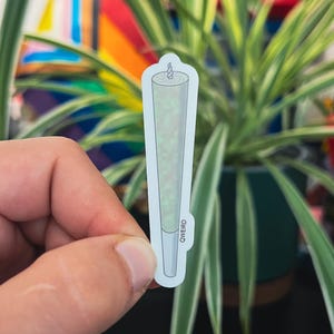 Pegatina de porro para fumetas, pegatina para portátil, pegatina de porro de marihuana, regalo para amantes de las pegatinas, regalo de marihuana para ella