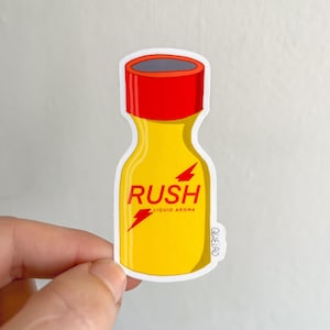 Sticker popper RUSH pour ordinateur portable Sticker pour adulte queer Sticker cadeau pour amateur de stickers cadeau pour lui Bas de Noël