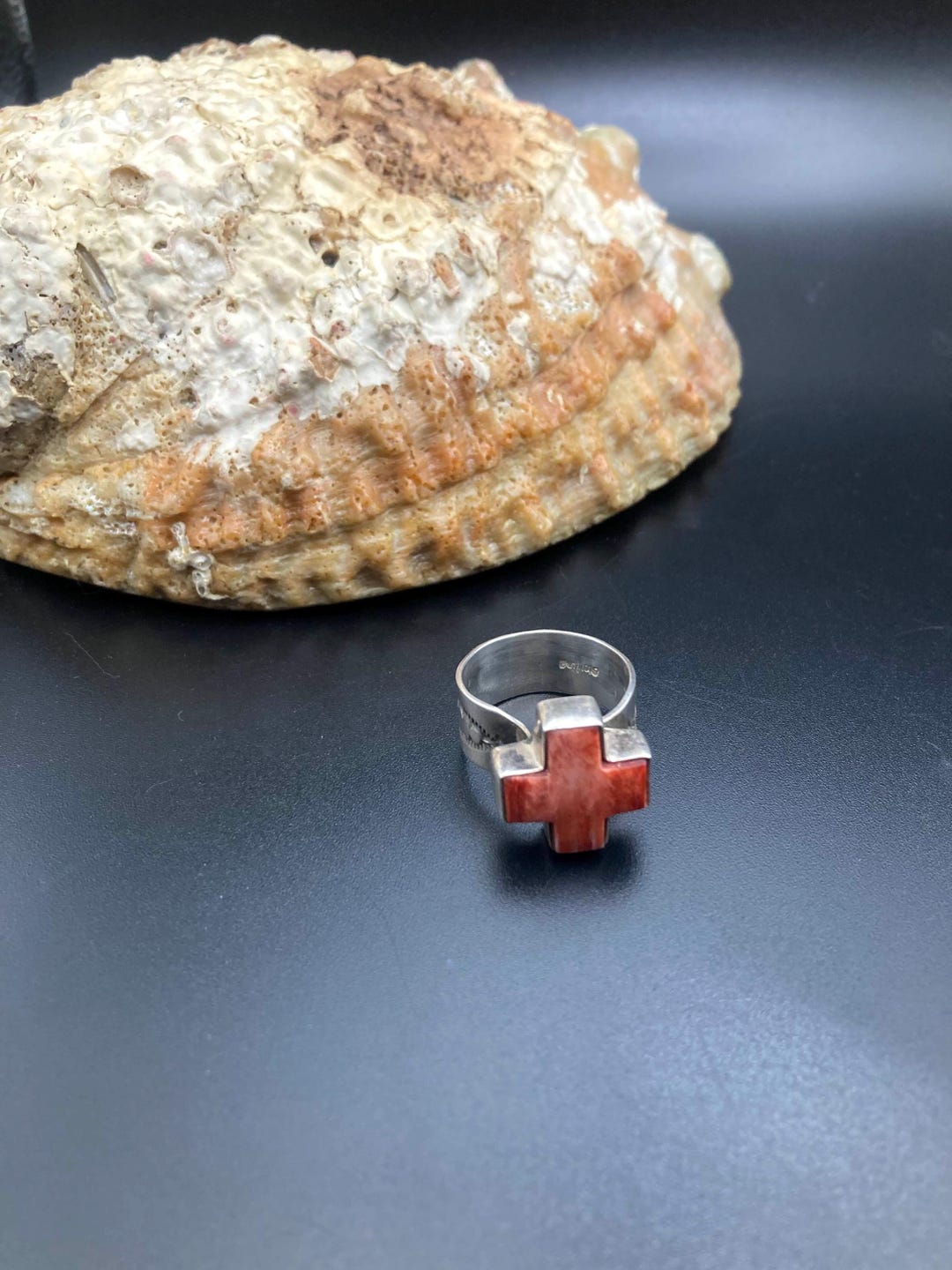 Vintage Gary Reeves Navajo Sterling Silver Spiny Oyster Four Directions ...