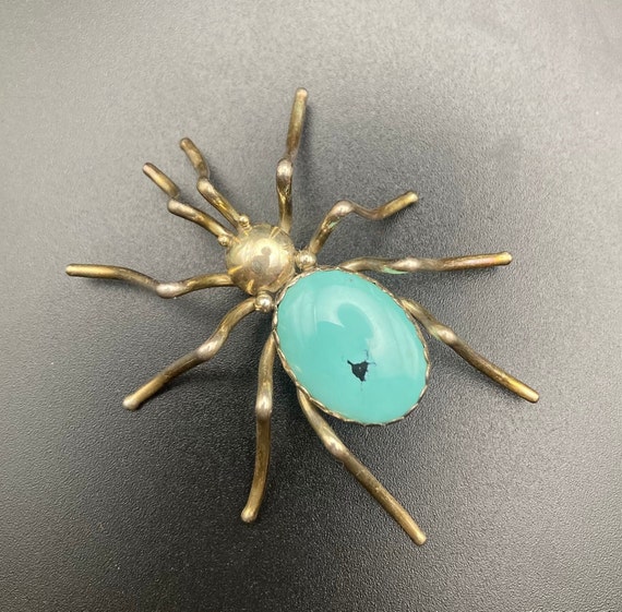 179 Grams!!! Native American Navajo Turquoise Sterling Silver Spider Bracelet 179 Grams!!! Native American Navajo Turquoise Sterling Silver Spider Bracelet