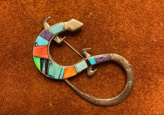 Vintage Native American Calvin Begay Turquoise In… - image 6