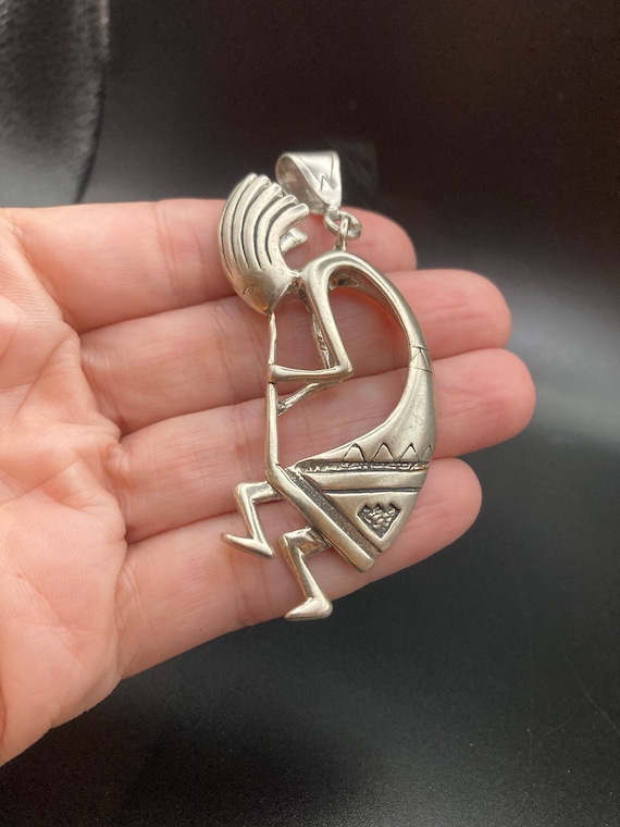 Large Double-Sided Vintage Cast Kokopelli Silver P