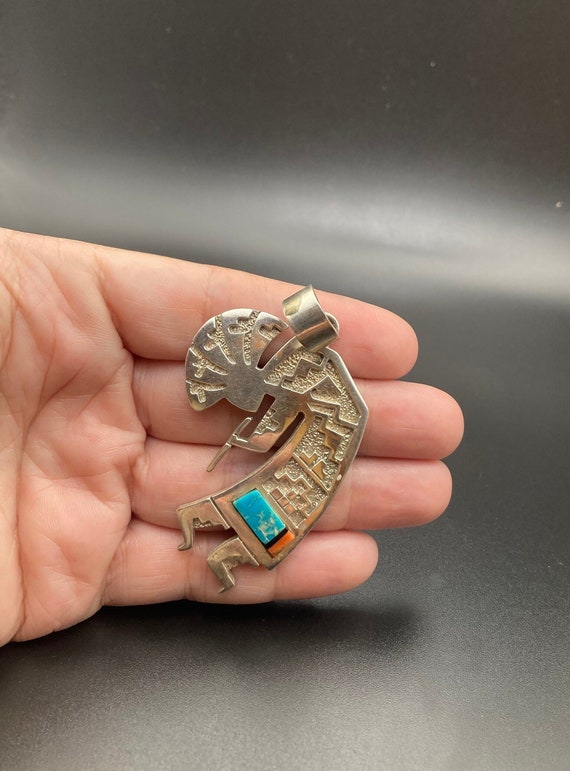 Native American Navajo Vintage Kokopelli Silver Pe