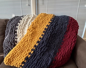 Chunky knit blanket