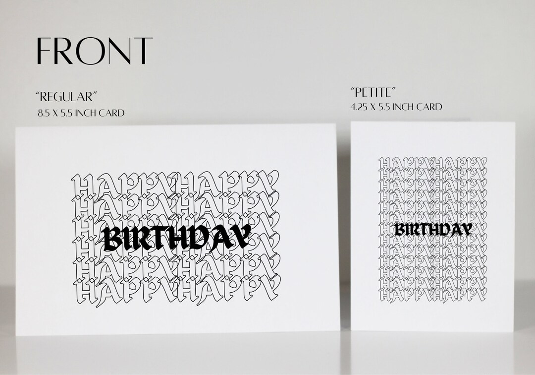 Printable Happy Birthday Card 2 Sizes hbdhbd in - Etsy