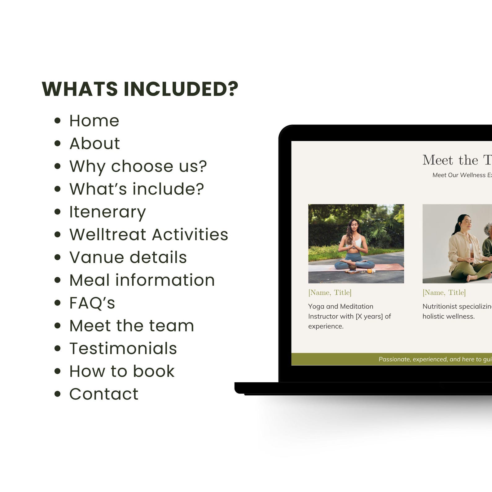 Wellness Retreat Canva Landing Page | Canva Website Template | Editable ...