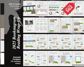 2025 Bookstagram Reading Recap Templates Book Review Canva Reading Challenge Bookish Tracker Monthly Reading Tracker Book Social Media