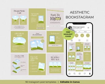 Modelo de Bookstagram Canva Livro Instagram Mídias Sociais Modelo de Resenha de Livro Leitura Instagram Autor Marketing Instagram Bookish Canva
