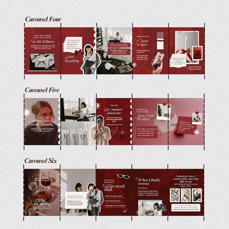 Seamless Instagram Carousel Templates Elegant Social Media Manager Bold ...