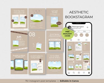 Modelo de Bookstagram Canva Livro Instagram Mídias Sociais Modelo de Resenha de Livro Leitura Instagram Autor Marketing Instagram Bookish Canva