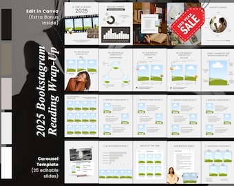 2025 Bookstagram Reading Recap Templates Book Review Canva Reading Challenge Bookish Tracker Monthly Reading Tracker Book Social Media