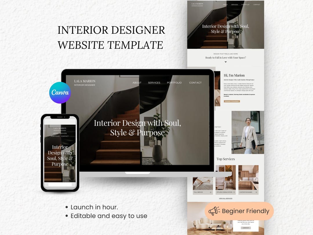 Minimal Interior Website Template Interior Portfolio Website Interior ...