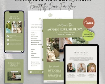 Complete Retreat Planning Bundle Editable Templates for Canva Editable Itinerary Retreat Flyer Retreat Information Package
