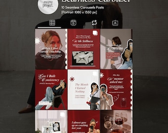 Seamless Instagram Carousel Templates Elegant Social Media Manager Bold design Storytelling Instagram Post