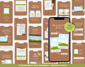 Bookstagram Story Template Aesthetic Brown Paper Theme Instagram Templates Bookstagrammer Social Media Author Bookish Instagram