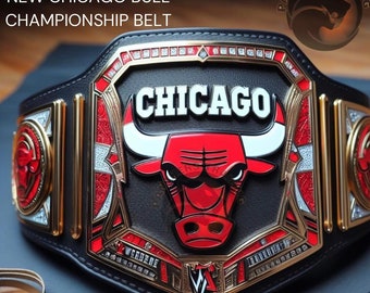 New CHICAGO BULL CUSTOM Championship Belt 2mm,4mm,6mm Brass Adult/kids Size heavyweight and handmade champion belt Gift for Him