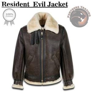 New Resident Evil RE 4 Remake Leon Kennedy Bomber Jacket B3 Bomber Genuine Leather Jacket zdjęcie 1