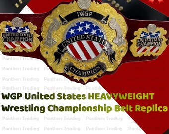 Ceinture de championnat des États-Unis IWGP neuve, titre de taille adulte en laiton 2 MM/4 MM, titre de lutte poids lourd NJPW