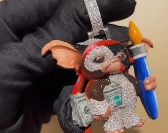 Collar con colgante de duende de dibujos animados helados / Charm brillante de hip hop