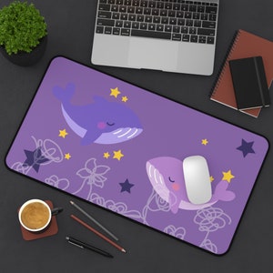 BTS TinyTAN Purple Whale desk mat for everyone love yourself BTS ARMY Extend Gaming Mouse Pad for Work Game Office Whale star desk mat